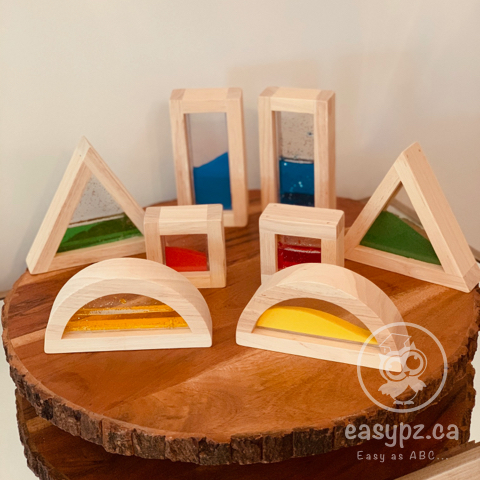 Blocs d'empilage arc-en-ciel sensoriels